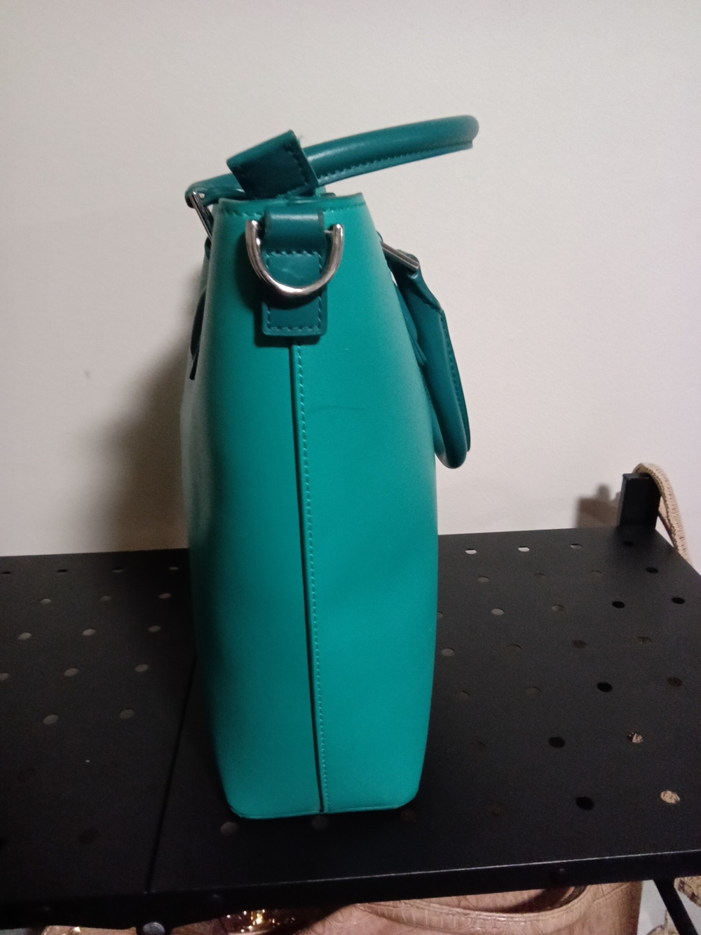 Vera Bradley Teal Dual Top-Handle Tote Bag - NWOT - Picture 4 of 5